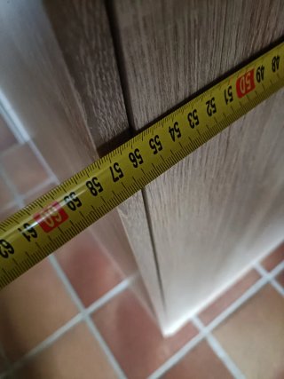 Armario modular madera y blanco