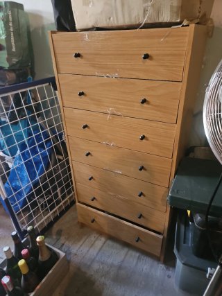 Cómoda 7 cajones madera 117cmx57cm