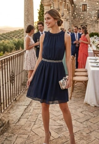 Vestido Zara fiesta pedrería Talla S-M