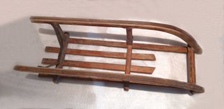 Trineo de madera para adulto - Suiza años 50