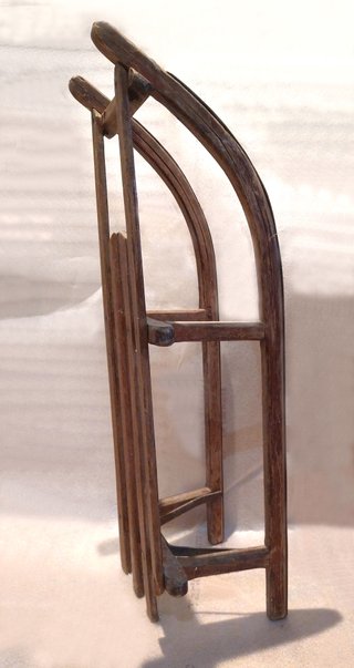 Trineo de madera para adulto - Suiza años 50