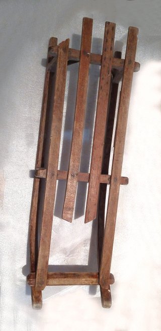 Trineo de madera para adulto - Suiza años 50