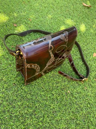 Bolso de piel repujada vintage
