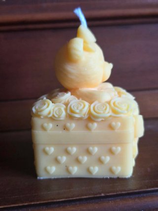 Vela Osita con Flores y Lazo