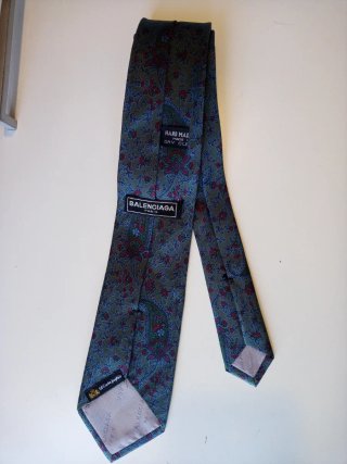 Corbata Balenciaga Seda Estampada