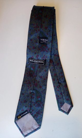 Corbata Balenciaga Seda Estampada