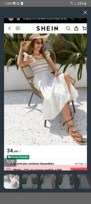 Vestido blanco con bordados