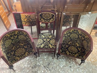 2 sillones y silla tapizados