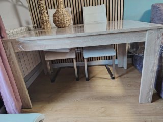 Mesa de comedor de madera +4 sillas de REGALO