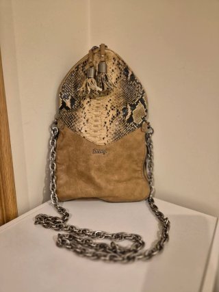 Bolso de piel estampado serpiente