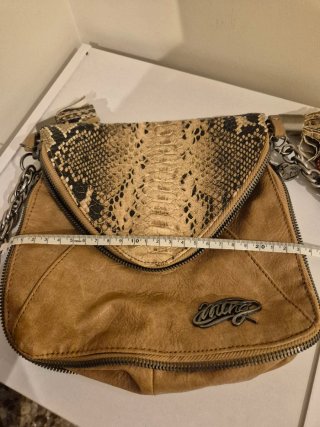 Bolso de piel estampado serpiente