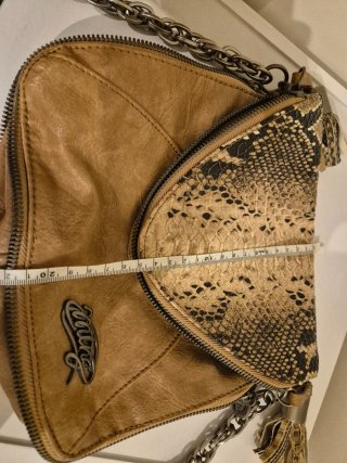 Bolso de piel estampado serpiente