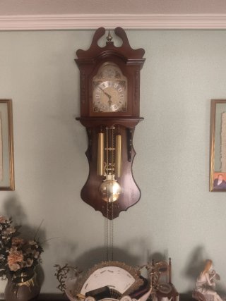 Reloj de Pared Antiguo Madera y Metal