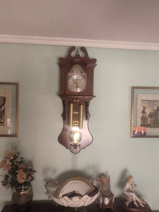 Reloj de Pared Antiguo Madera y Metal