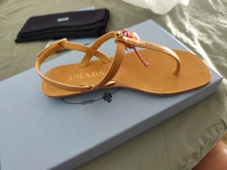 Sandalias Prada Marrón y Naranja