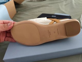 Sandalias Prada Marrón y Naranja