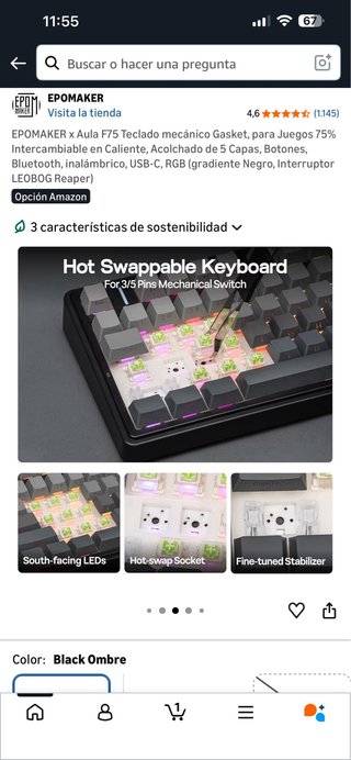 Teclado Mecánico EPOMAKER x Aula F75 Gasket