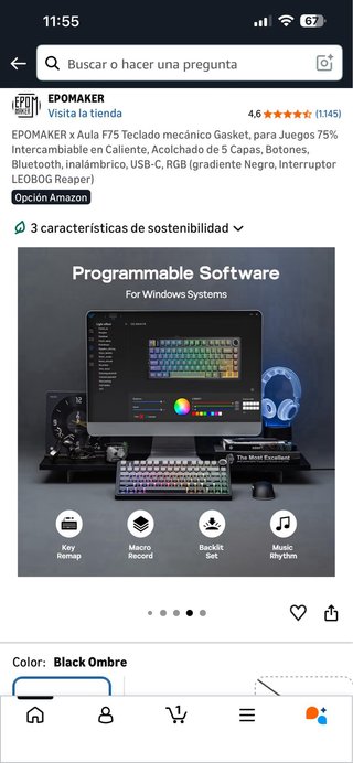 Teclado Mecánico EPOMAKER x Aula F75 Gasket