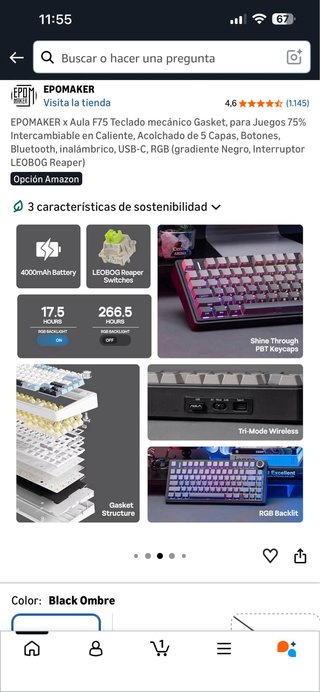 Teclado Mecánico EPOMAKER x Aula F75 Gasket