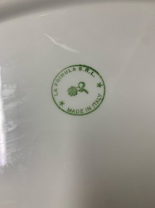 Fuente ovalada de porcelana azul y blanca