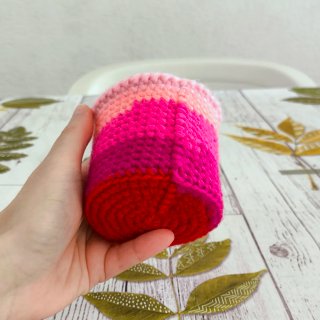 Portapenne uncinetto rosa fucsia rosso