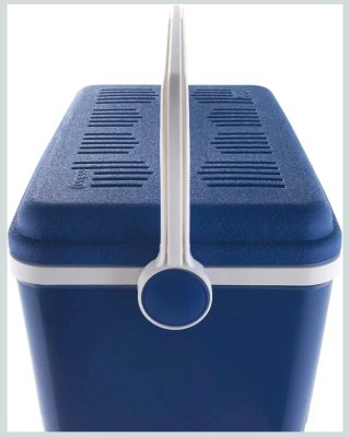 Nevera portátil azul nueva de 42 litros.