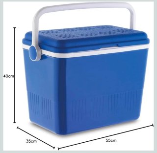 Nevera portátil azul nueva de 42 litros.