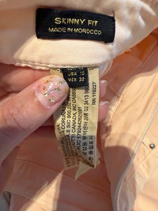 Pantalón skinny fit rosa-salmón Massimo Dutti