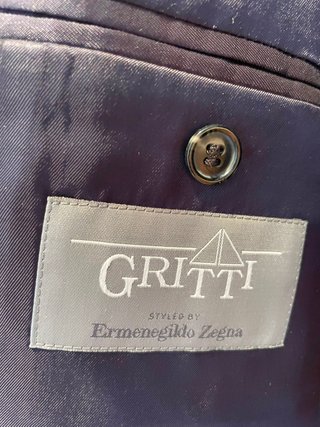 Traje Ermenegildo Zegna T. 56 Azul Raya Diplom.