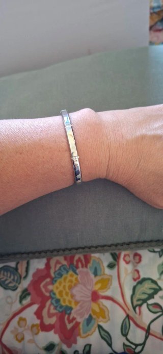 Pulsera Rígida Acero Lotus