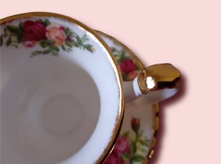 Taza café y platillo Royal Albert Old Country Rose