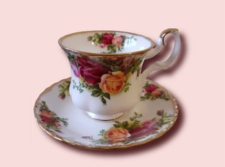 Taza café y platillo Royal Albert Old Country Rose