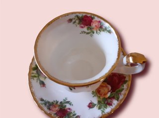 Taza café y platillo Royal Albert Old Country Rose