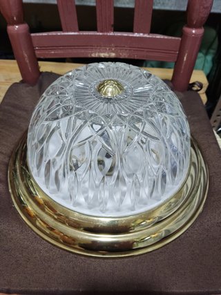 Plafón dorado cristal metal