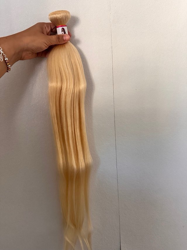 Extensiones Pelo Humano 80cm Rubio Dorado