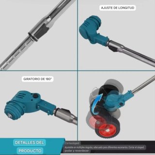 Desbrozadora Plegable Telescópica (2 Baterías)