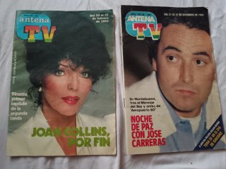 Dos revistas antena TV años 80