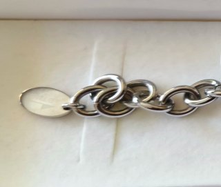 Lotus Style,pulsera de eslabones blancos- plateado