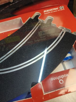 Scalextric Cambio de Pista en Curva pista negra