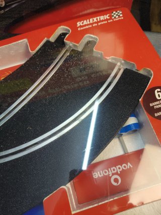 Scalextric Cambio de Pista en Curva pista negra