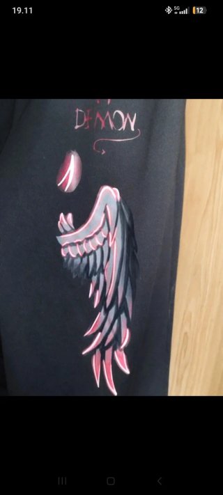 Pantalón Negro Ángel y Demonio