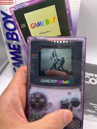 Console Nintendo GameBoy Game Boy Color Viola Tras