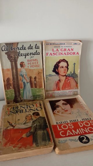 Lote 4 Libri Antichi di Romanzo Rosa. Anni '30
