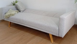 Sofá Cama Bogota, Gris Tela, Cómodo. ¡OFERTA!