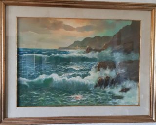 Quadro firmato Canova - Mare al tramonto