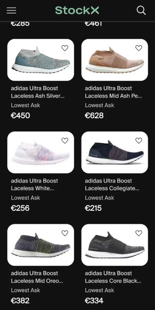 Adidas Ultra Boost sin cordones