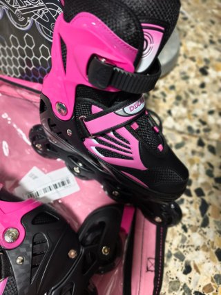 Patines en Línea Ajustables Rosa 33/37