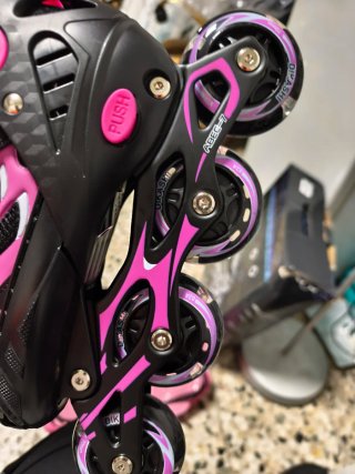 Patines en Línea Ajustables Rosa 33/37