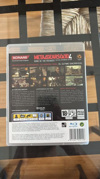 Metal Gear Solid 4 PS3 PAL España