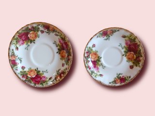 Taza de café y 1 de té Royal Albert Old Country